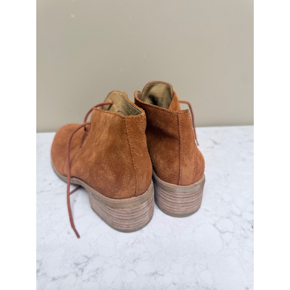 Clarks Originals Womens Rust Brown Suede Lace Up Desert Boots Block Heel Size 9 - Picture 2 of 7